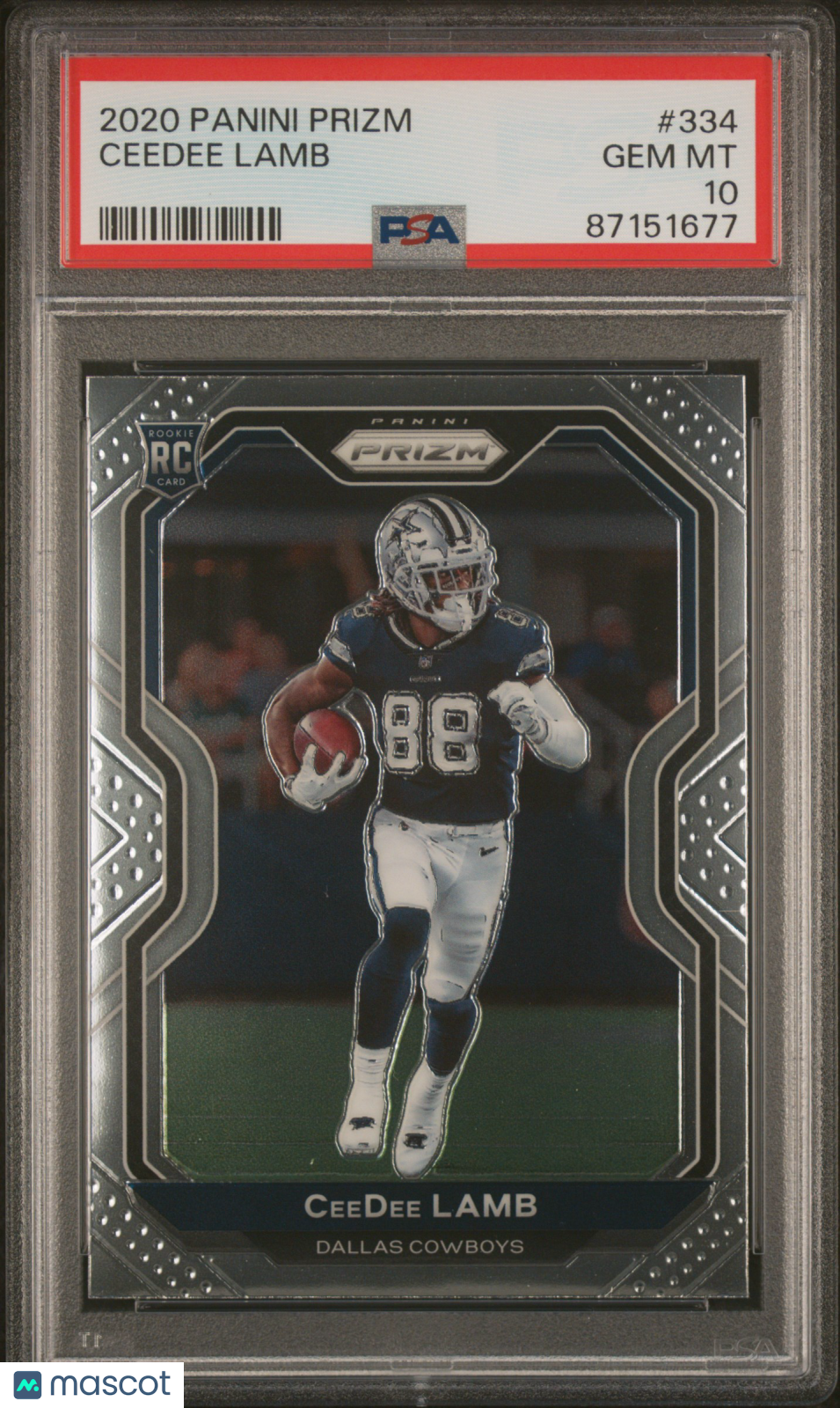 2020 Panini Prizm Ceedee Lamb #334 PSA 10