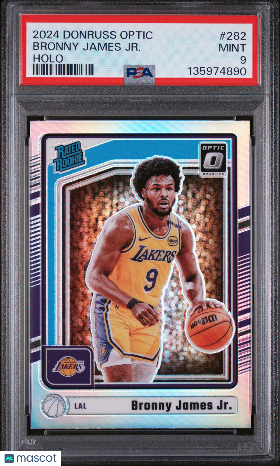2024 Panini Donruss Optic Bronny James JR. #282 Holo PSA 9