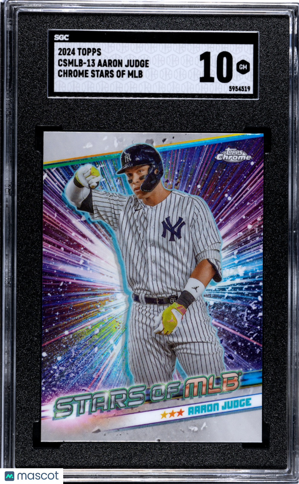 2024 Topps Aaron Judge #CSMLB-13 Chrome Stars Of MLB SGC 10
