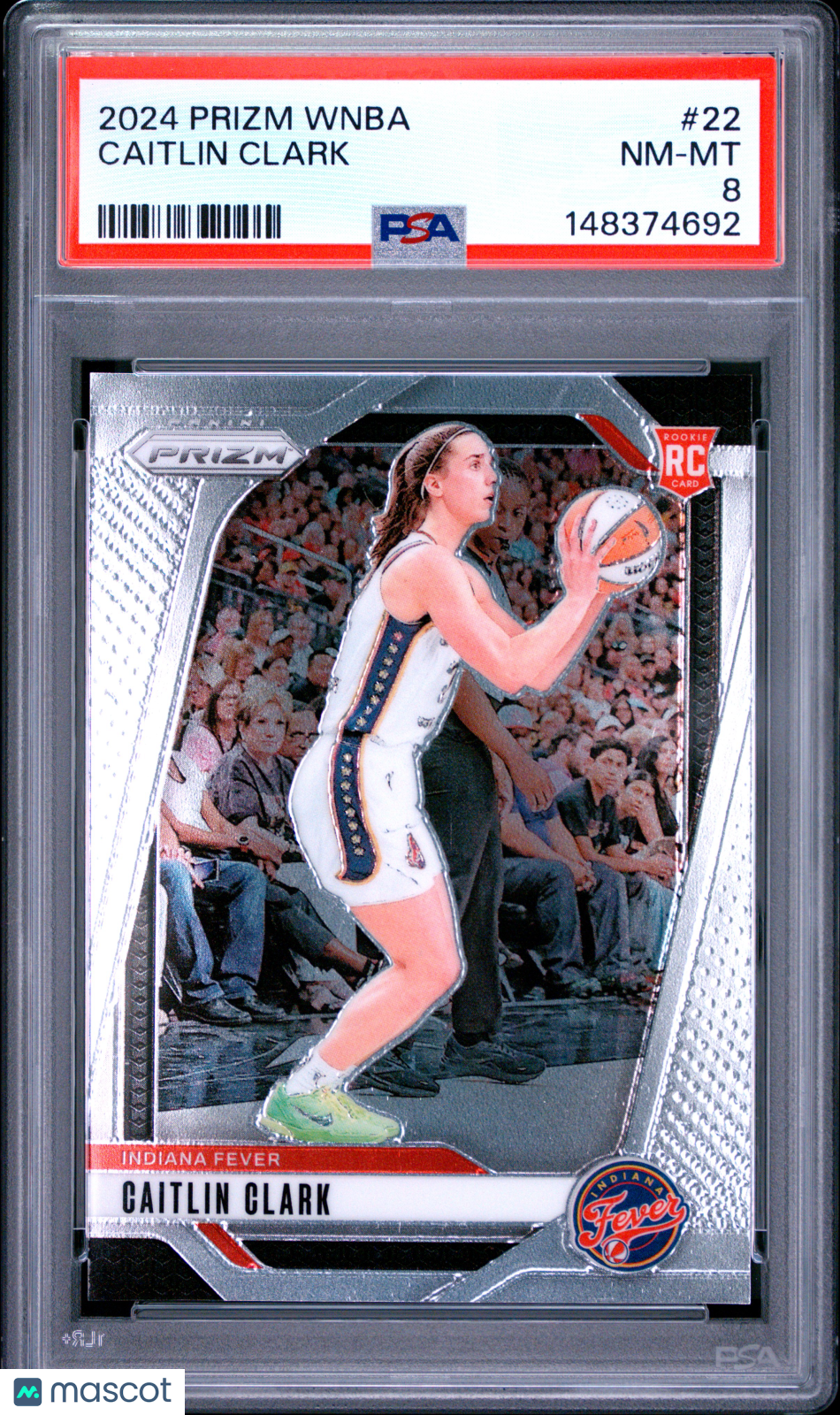 2024 Panini Prizm WNBA Caitlin Clark #22 PSA 8