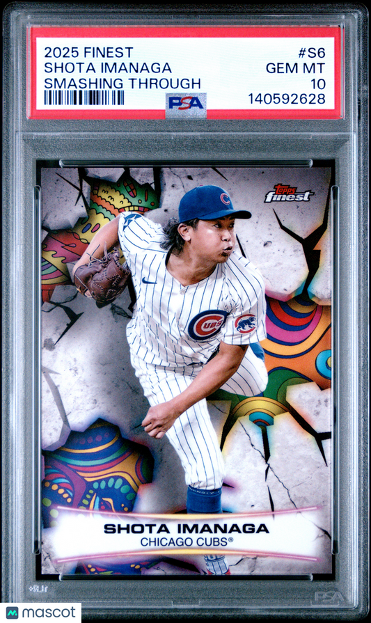 2025 Topps Finest Smashing Through Shota Imanaga #S6 PSA 10