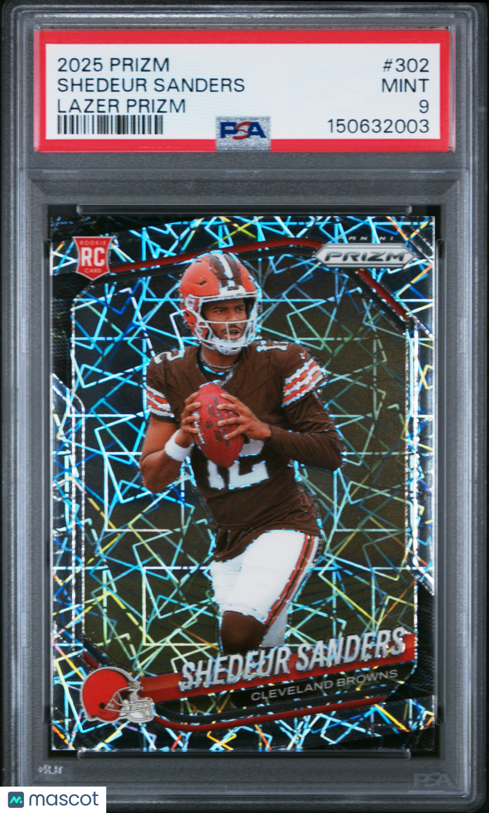 2025 Panini Prizm Shedeur Sanders #302 Lazer PSA 9