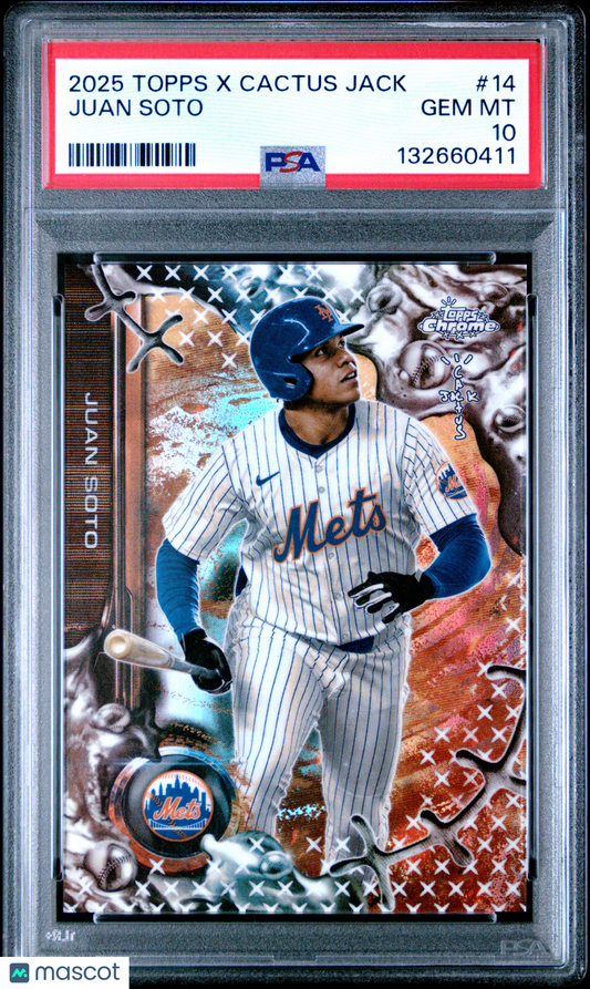 2025 Topps Chrome X Cactus Jack Juan Soto #14 PSA 10