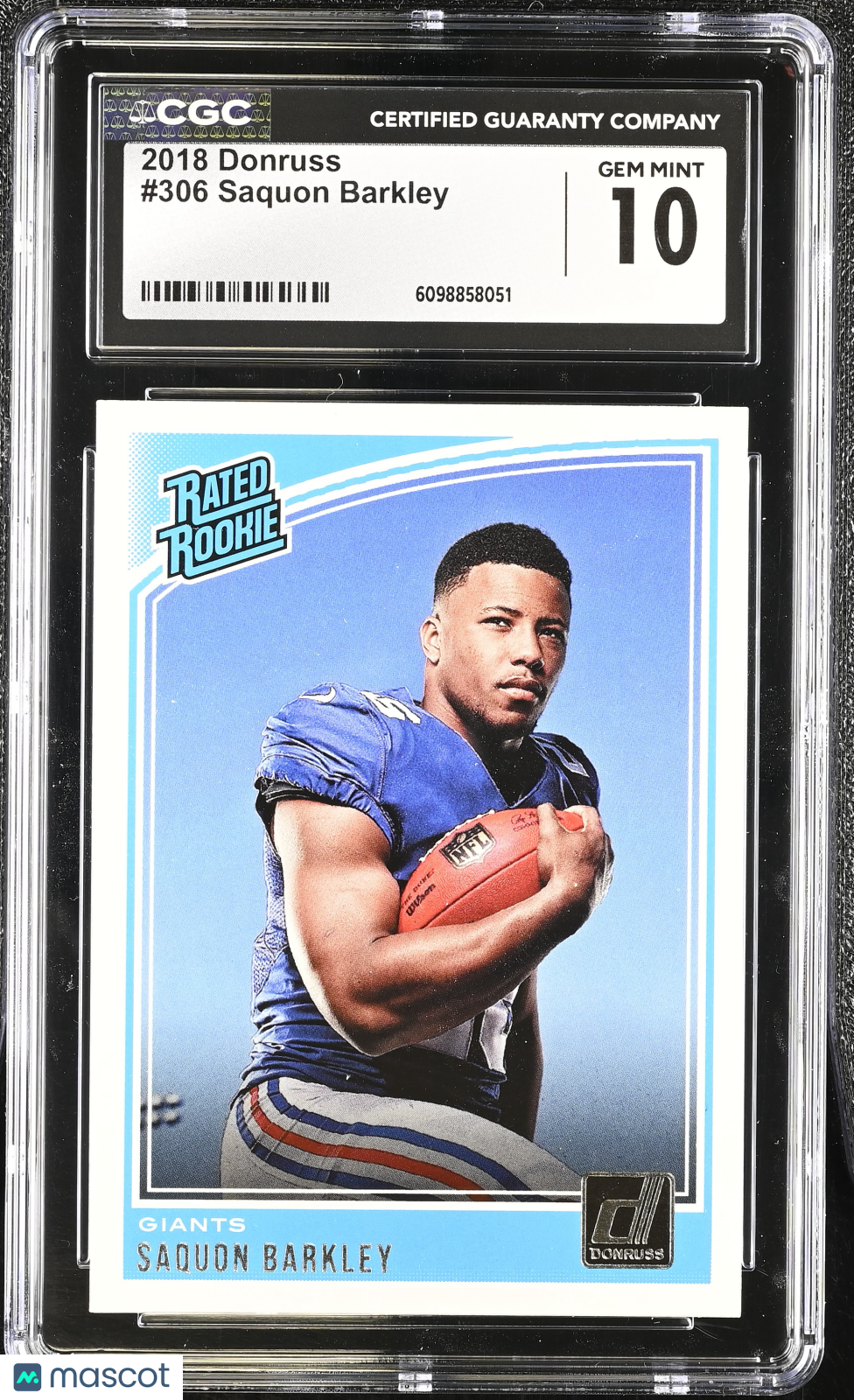 2018 Donruss Saquon Barkley #306 CGC 10