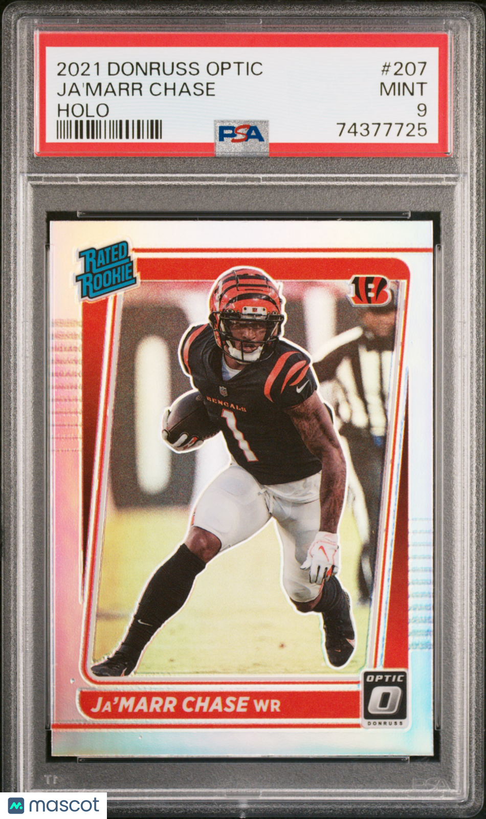 2021 Panini Donruss Optic Ja'marr Chase #207 Holo PSA 9