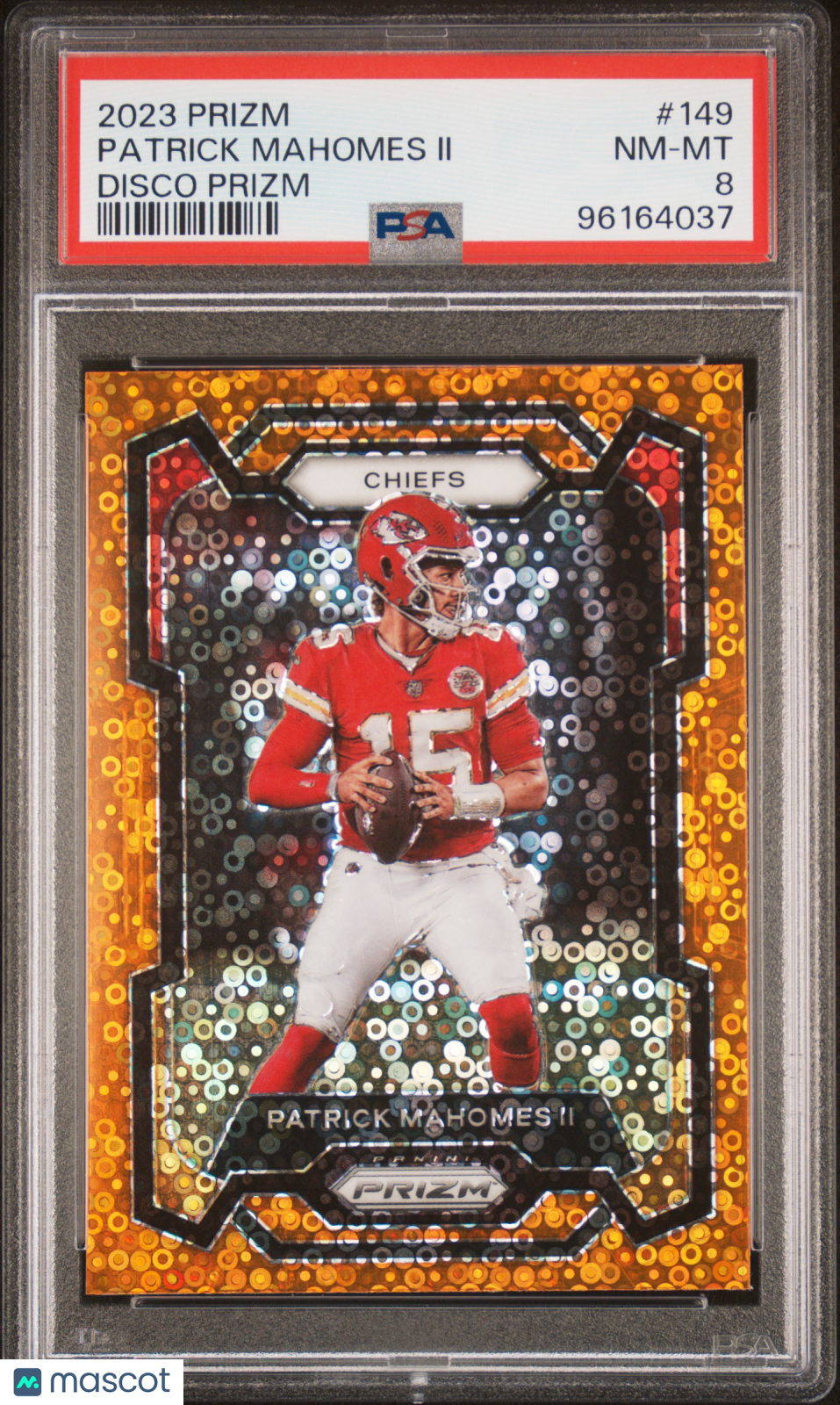 2023 Panini Prizm Patrick Mahomes II #149 Disco PSA 8