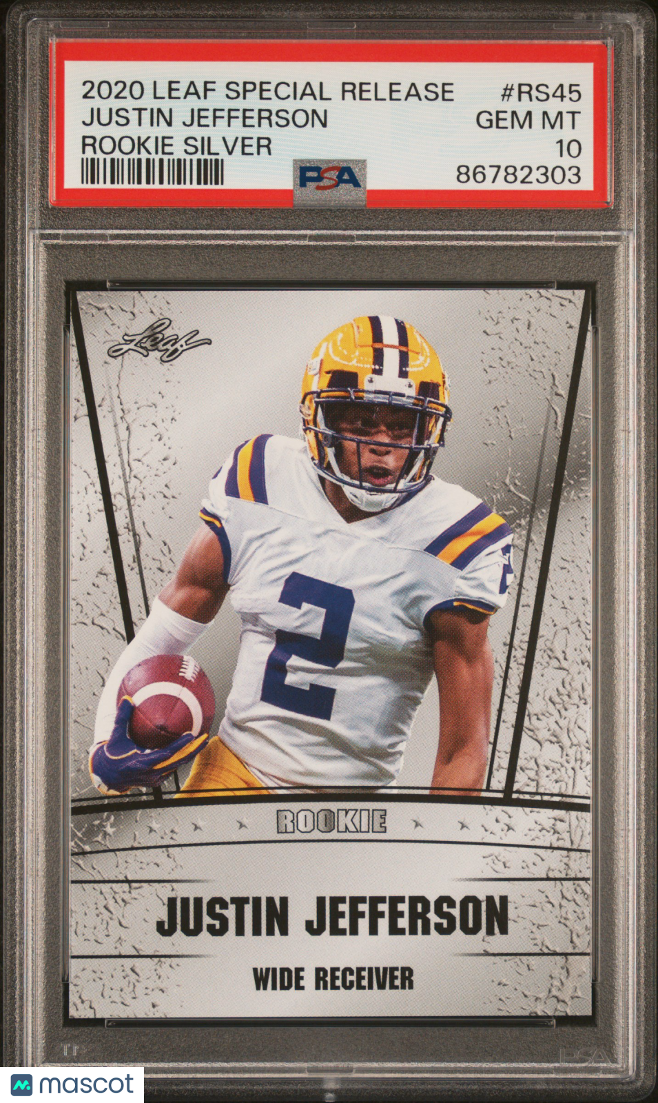 2020 Leaf Special Release Rookie Silver Justin Jefferson #RS45 PSA 10
