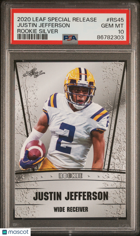 2020 Leaf Special Release Rookie Silver Justin Jefferson #RS45 PSA 10