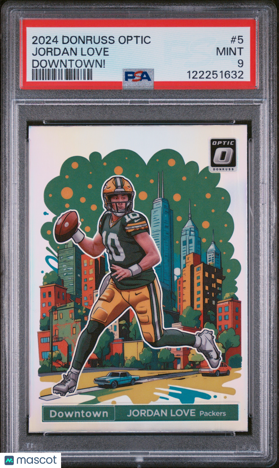 2024 Panini Donruss Optic Downtown! Jordan Love #5 PSA 9