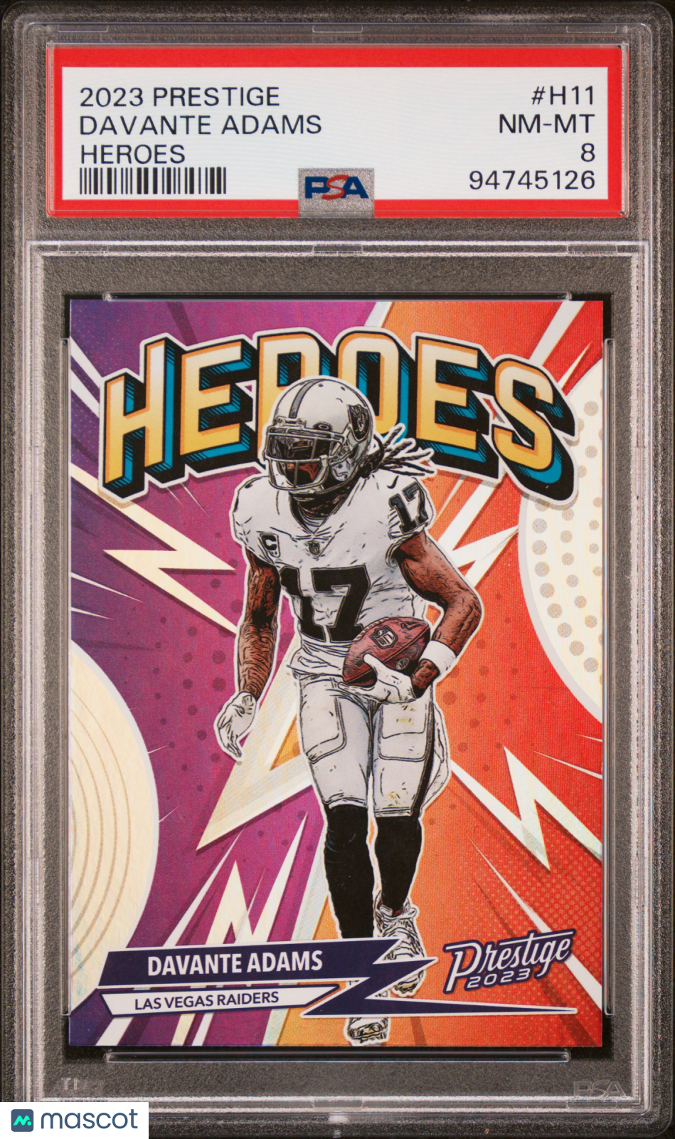 2023 Panini Prestige Heroes Davante Adams #H11 PSA 8