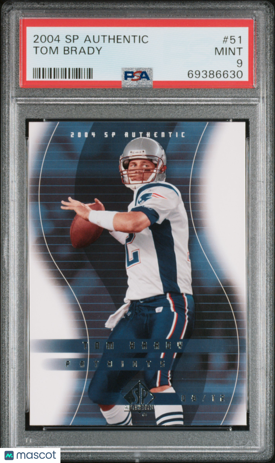 2004 SP Authentic Tom Brady #51 PSA 9
