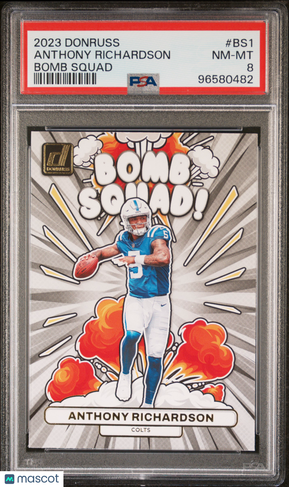 2023 Panini Donruss Bomb Squad Anthony Richardson #BS1 PSA 8