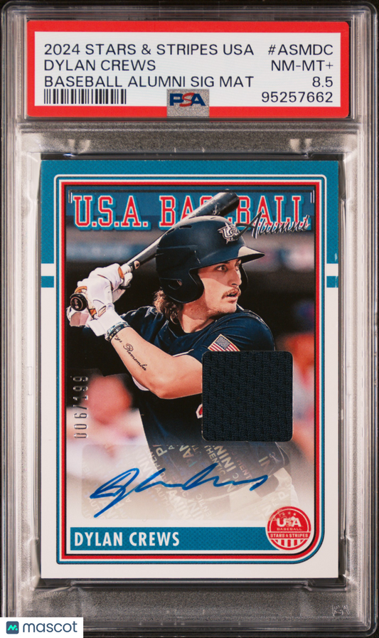 2024 Panini Stars Alumni Signatures Materials Dylan Crews #ASMDC /199 PSA 8.5