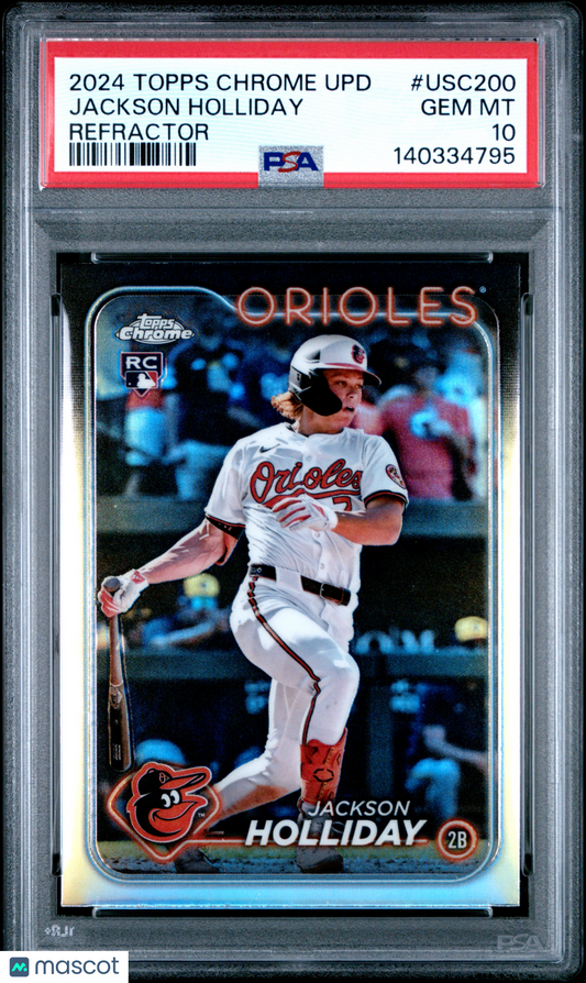 2024 Topps Chrome Update Jackson Holliday #USC200 Refractor PSA 10