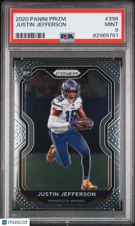 2020 Panini Prizm Justin Jefferson #398 PSA 9