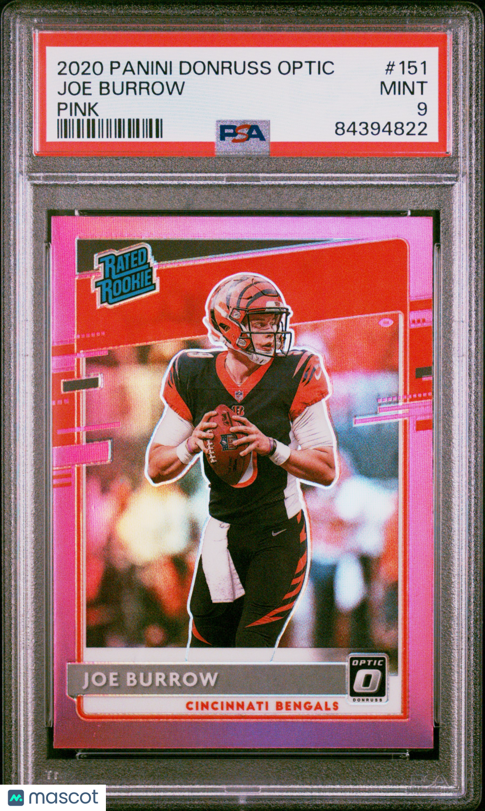 2020 Panini Donruss Optic Joe Burrow #151 Pink PSA 9