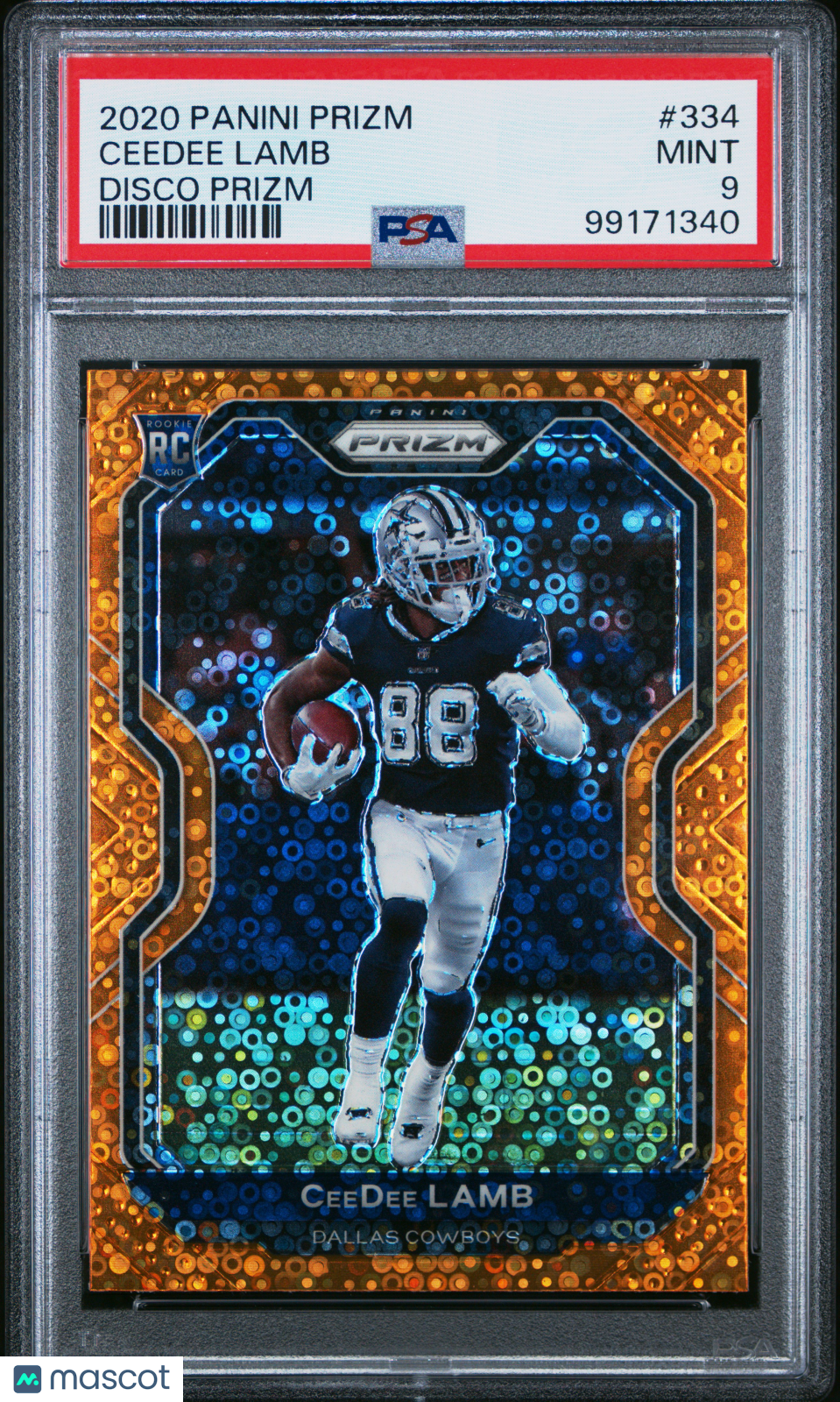 2020 Panini Prizm Ceedee Lamb #334 Disco PSA 9