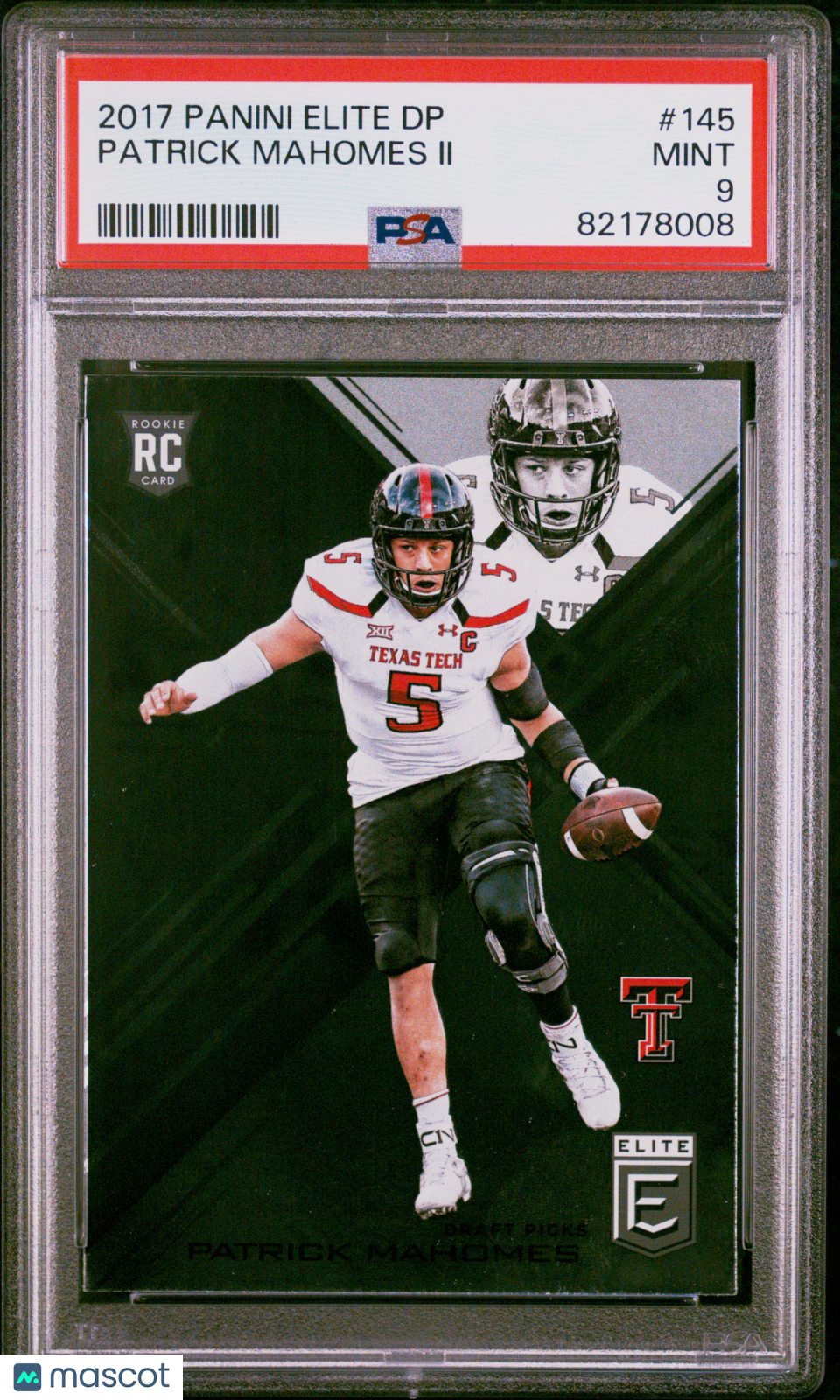 2017 Panini Elite Draft Picks Patrick Mahomes II #145 PSA 9