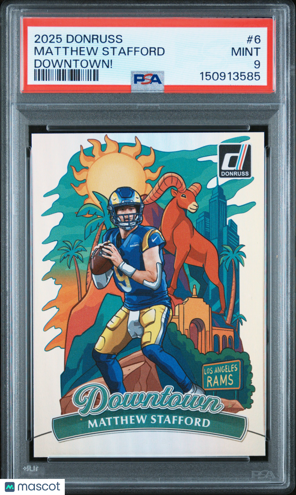 2025 Panini Donruss Downtown Matthew Stafford #6 PSA 9