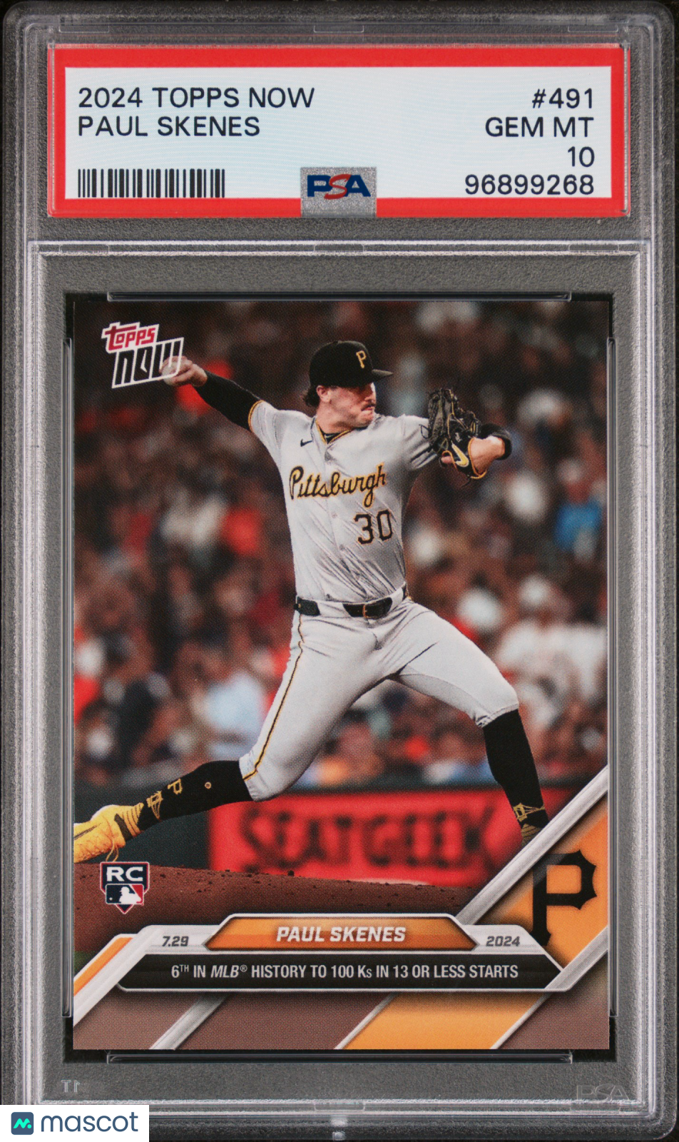 2024 Topps Now Paul Skenes #491 PSA 10