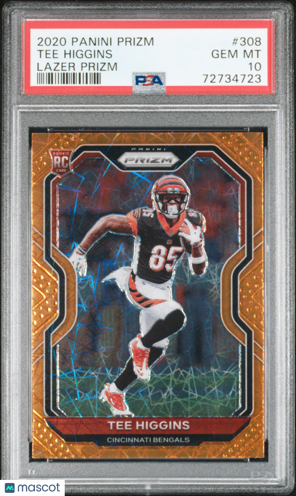 2020 Panini Prizm Tee Higgins #308 Lazer PSA 10