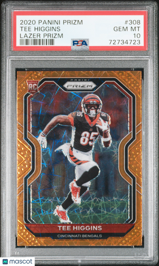 2020 Panini Prizm Tee Higgins #308 Lazer PSA 10