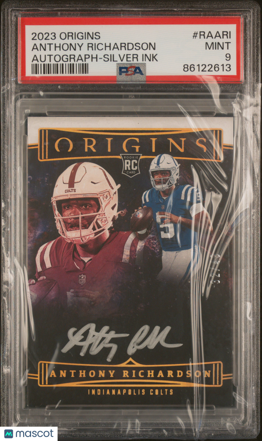 2023 Panini Origins Autographs Anthony Richardson #RAARI Silver Ink PSA 9