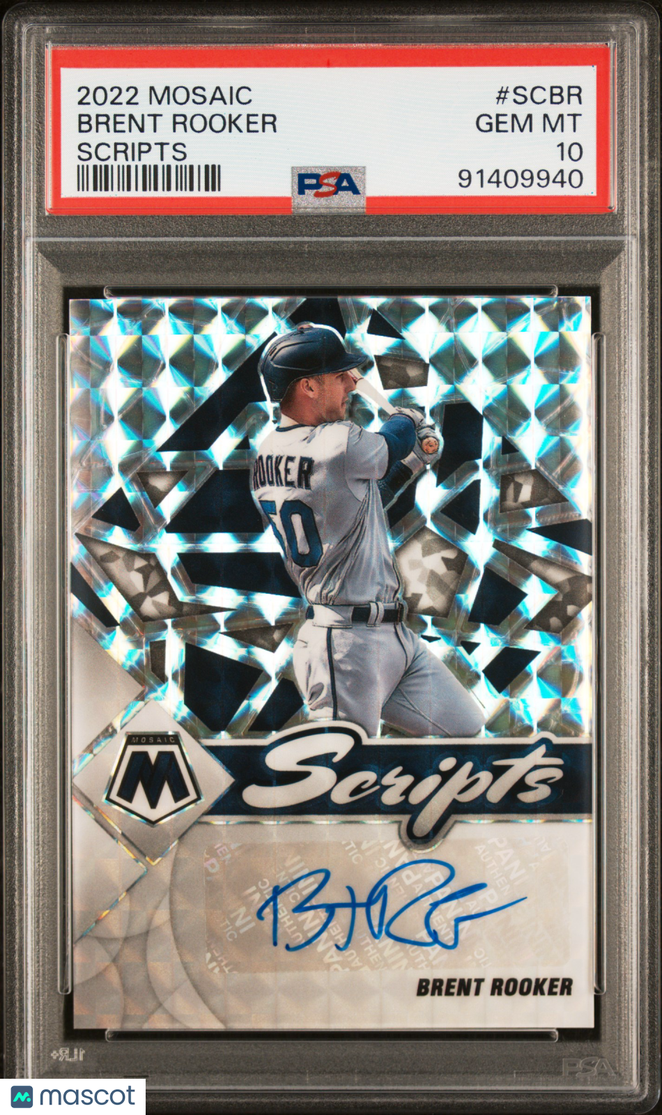 2022 Panini Mosaic Scripts Brent Rooker #SCBR PSA 10