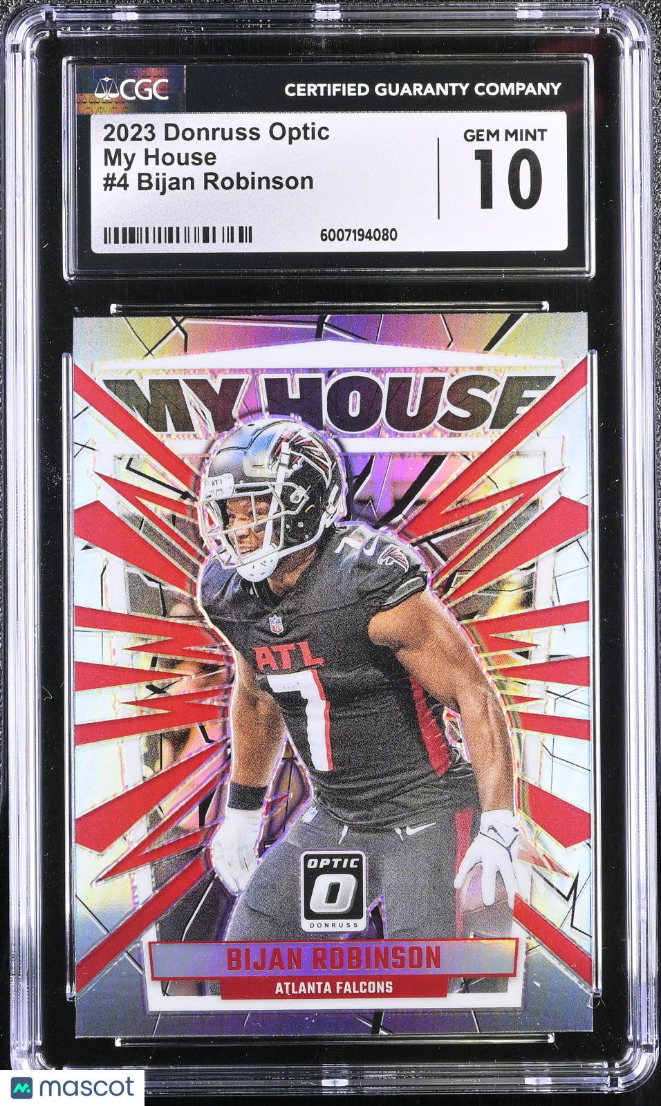 2023 Donruss Optic Bijan Robinson #4 My House CGC 10