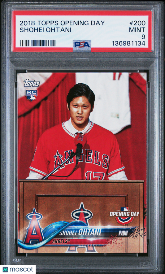 2018 Topps Opening Day Shohei Ohtani #200 PSA 9