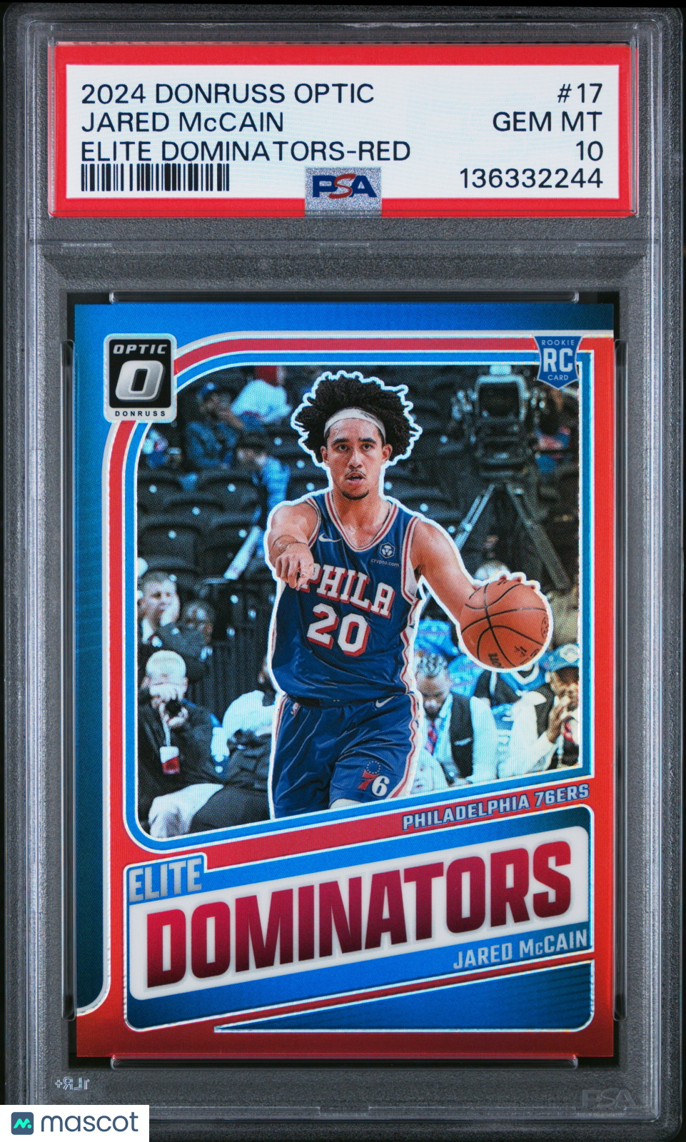 2024 Panini Donruss Optic Elite Dominators Jared Mccain #17 Red PSA 10