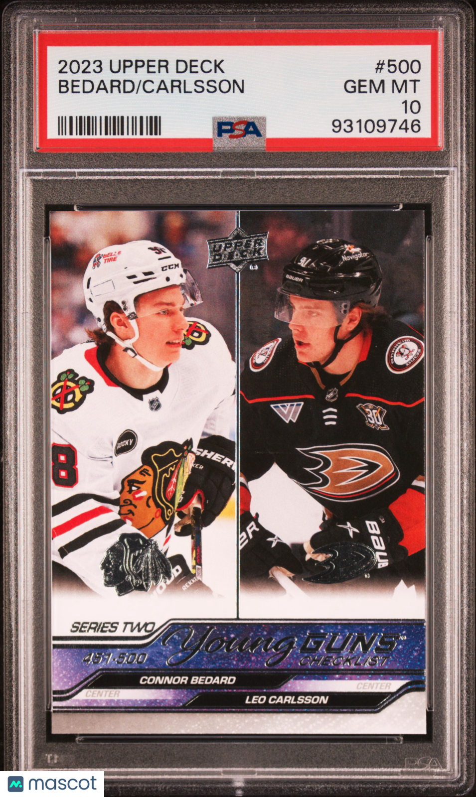 2023 Upper Deck Carlsson Bedard #500 PSA 10