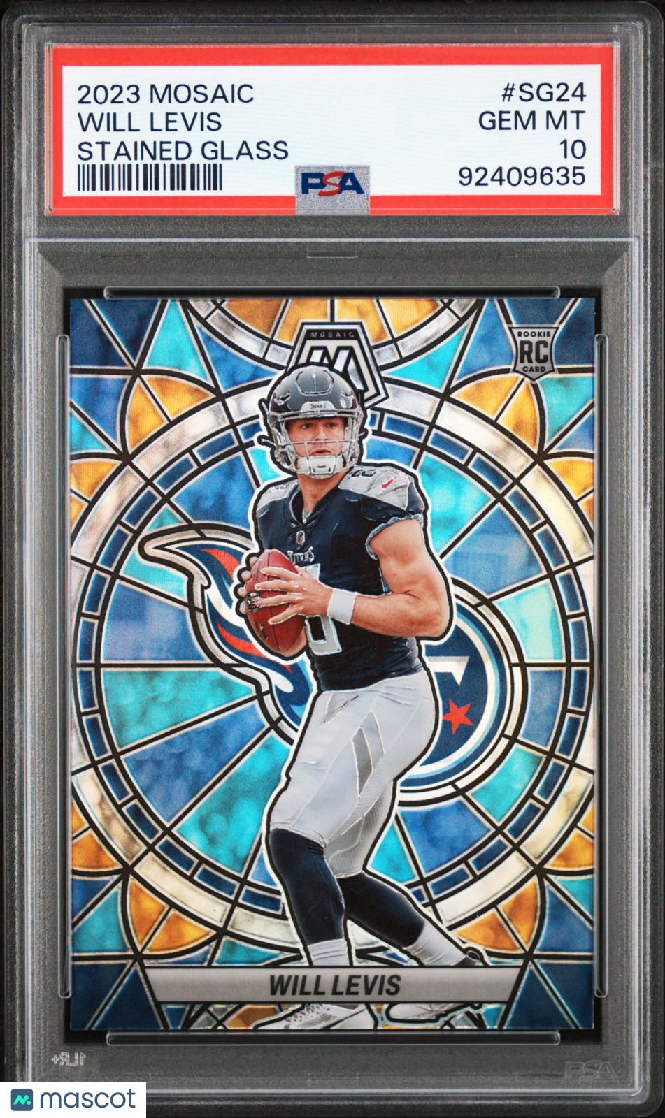 2023 Panini Mosaic Stained Glass Will Levis #SG24 PSA 10