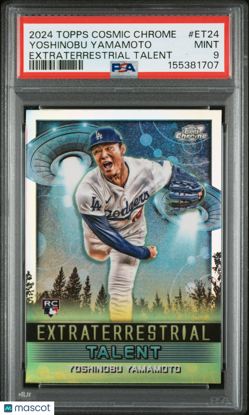 2024 Topps Cosmic Chrome Extraterrestrial Talent Yoshinobu Yamamoto #ET24 PSA 9