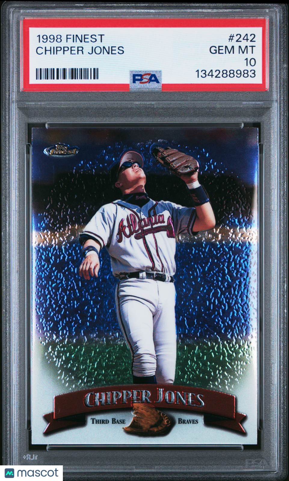 1998 Finest Chipper Jones #242 PSA 10
