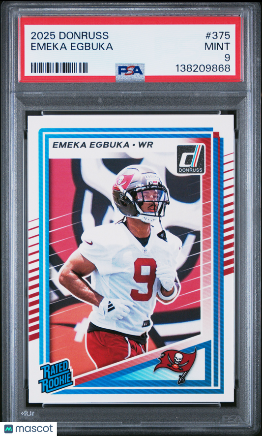2025 Panini Donruss Emeka Egbuka #375 PSA 9