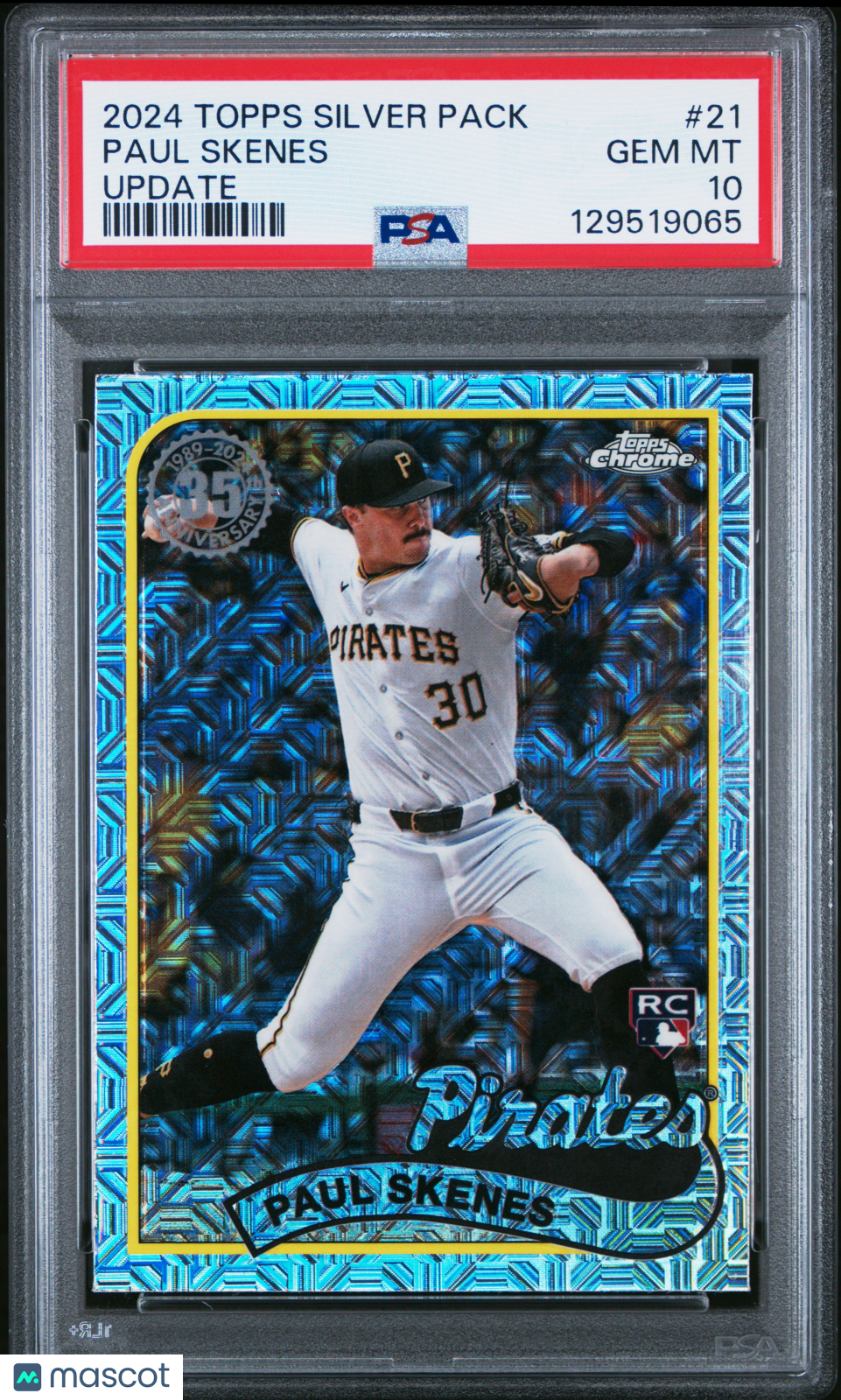 2024 Topps Silver Pack 1989 Chrome Promo Paul Skenes #21 Update PSA 10