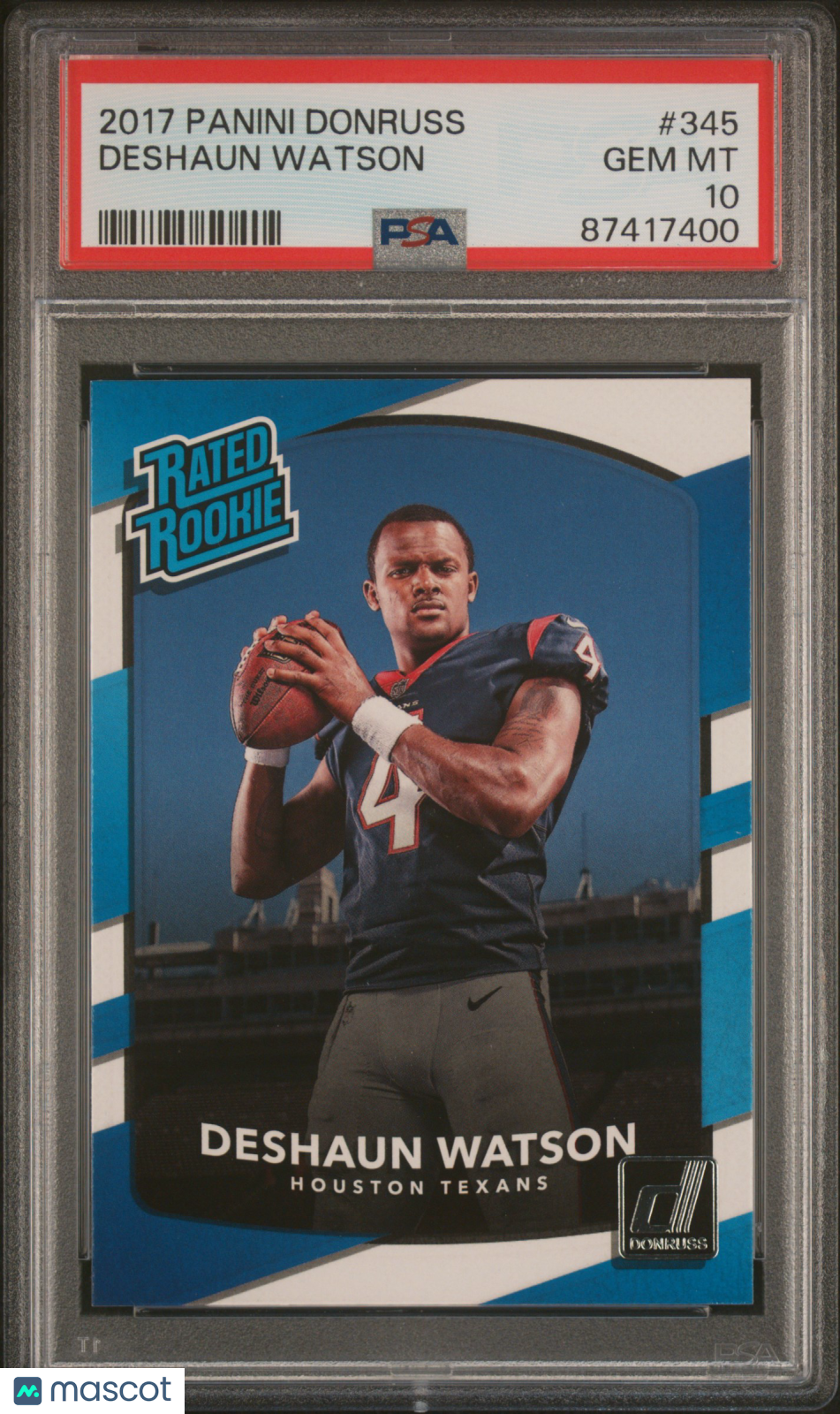 2017 Panini Donruss Deshaun Watson #345 PSA 10