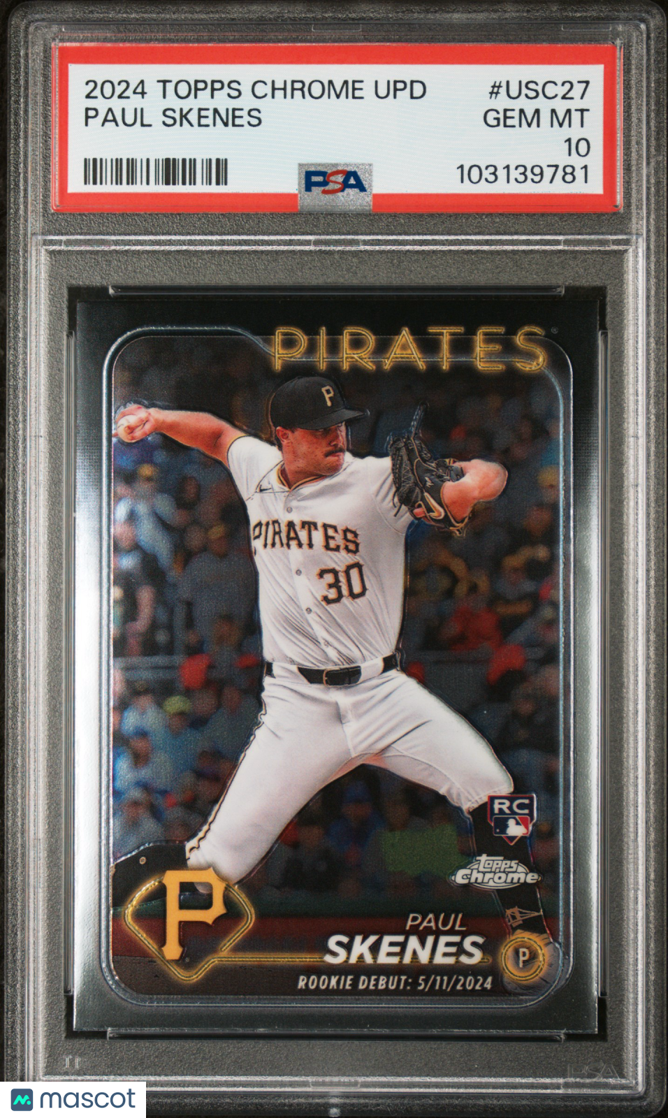 2024 Topps Chrome Update Paul Skenes #USC27 PSA 10