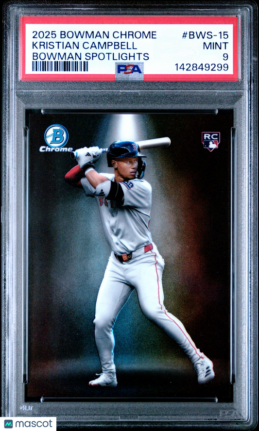 2025 Bowman Chrome Bowman Spotlights Kristian Campbell #BWS-15 PSA 9