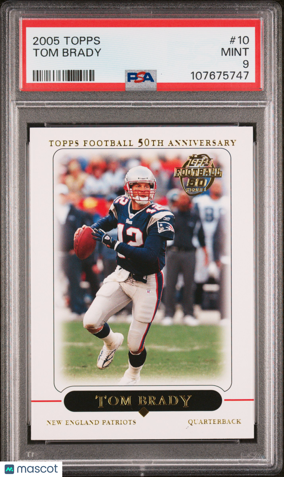 2005 Topps Tom Brady #10 PSA 9