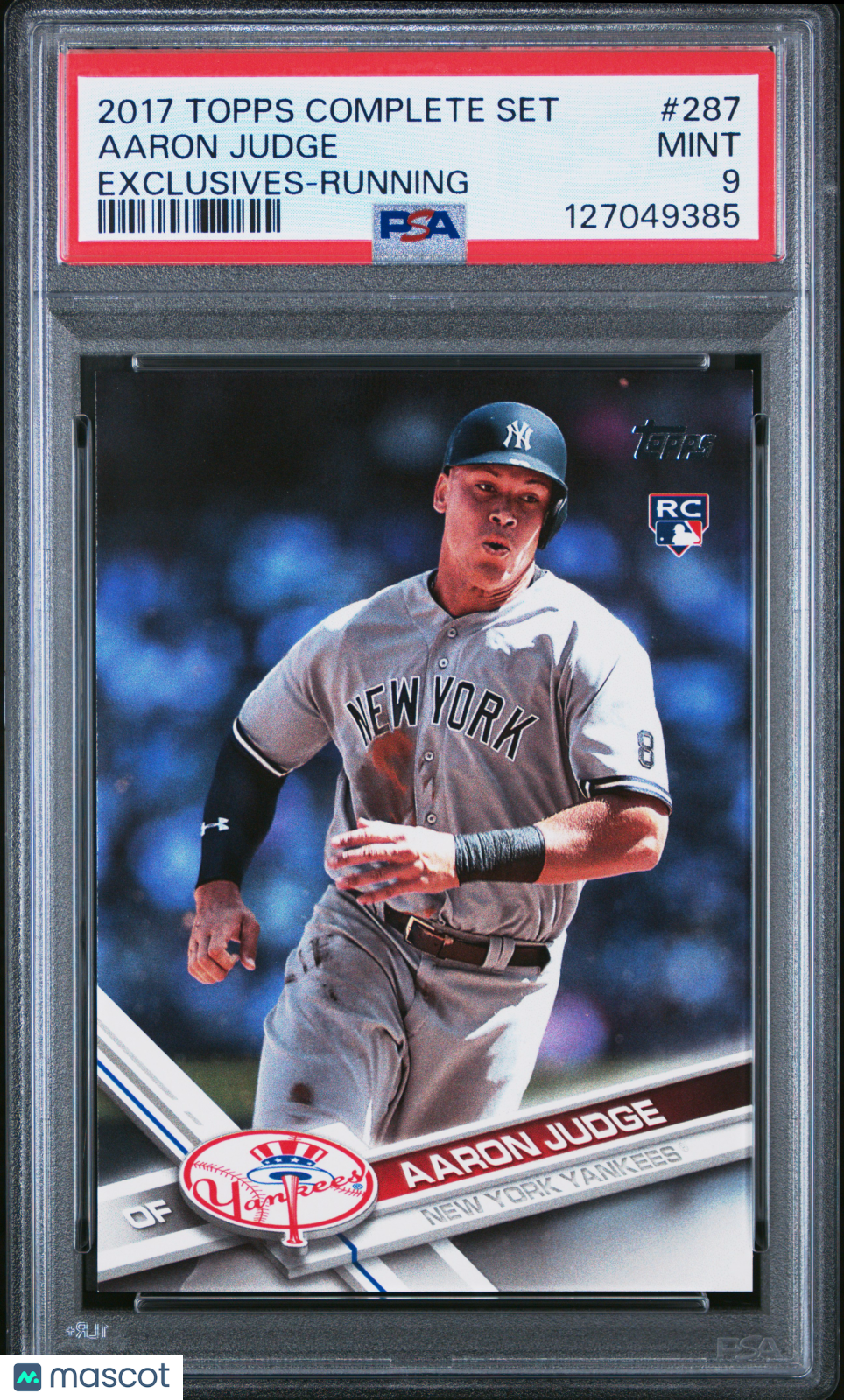 2017 Topps Complete Set Exclusives Aaron Judge #287 Running PSA 9
