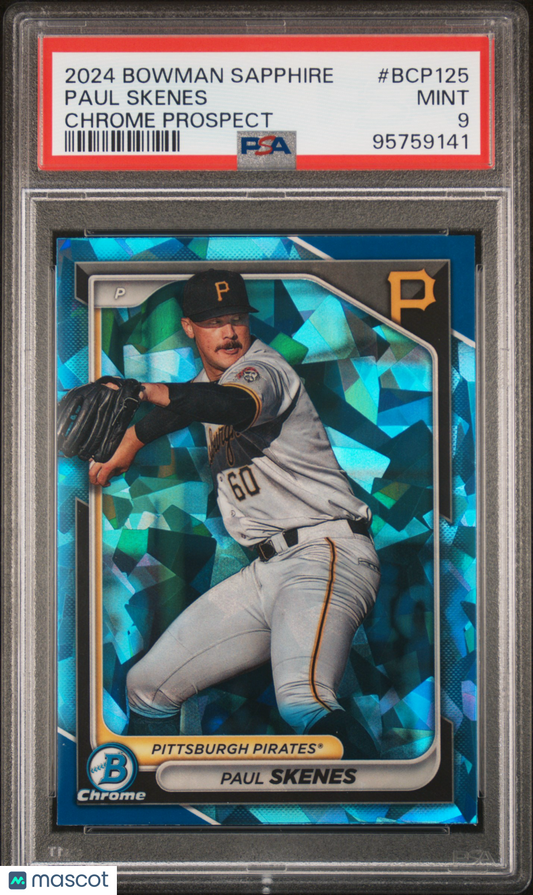 2024 Bowman Sapphire Edition Chrome Prospects Paul Skenes #BCP125 PSA 9