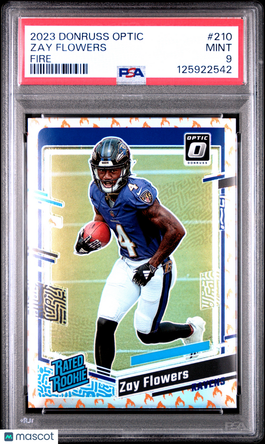 2023 Panini Donruss Optic Zay Flowers #210 Fire PSA 9