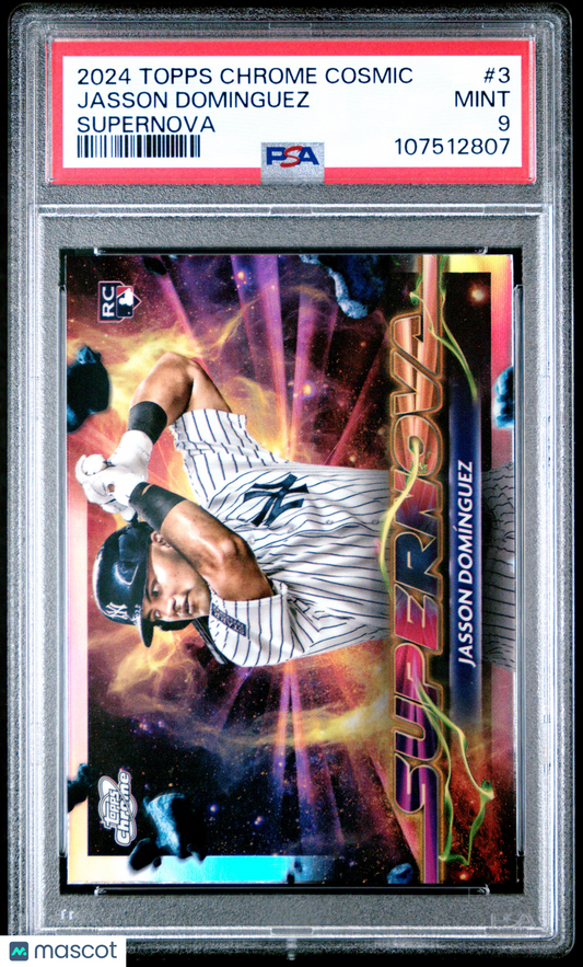 2024 Topps Cosmic Chrome Supernova Jasson Dominguez #3 PSA 9